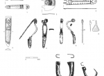 Góra Birów – selected finds: 1-4 – belt fittings; 5-6 – bronze brooches; 7 – bronze dress pin; 8 – bronze pendant; 9-10 – scabbard chapes (B. Muzolf 1994a; 1994b).