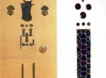 Fig. 2. A sword with a gold hilt and scabbard set with garnets from the Blučina-Cezavy burial in Moravia (W. Menghin 1987).