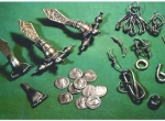 Fig. 2. Hoard of silver ornaments from a settlement at Świlcza near Rzeszów (J. Andrzejowski, A. Kokowski, Ch. Leiber 2004). 