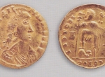Fig. 4. Gold Ostrogothic(?) imitation of Valentinianus III solidus, hoard from Karsibór distr. Świnoujście, Muzeum Narodowe w Szczecinie, MNS/A/22203.