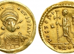 Fot. 4. Naśladownictwo ostrogockie solida Justyniana I (http://www.wildwinds.com/coins/ric/i.html)