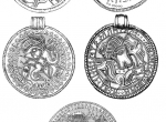 Fig. 4. Bracteats with runic inscriptions (K. Düwel 2008).