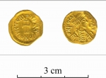 Fig. 2. Krsice, okres Písek, Czech Republic; tremissis of Phocas (602-610), Constantinople mint, 602-607; according to J. Militký, Finds of the Early Byzantine Coins of the 6th  and the 7th century in the territory of the Czech Republic, (M. Wołoszyn (ed.)