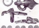 Fig. 2. Zagorzyn, buckle, ring pendant, a plaster cast of a medallion and solidi (Bursche 1998, Plate K)