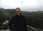 Photo 15. Prof. John Hines on the summit of Externsteine.