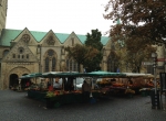 Photo 2. Paderborn, the Wednesday market in front of the Cathedral.