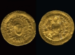Phot. 1. Barbarian imitation of solidus of Theodosius II found at Smołdzino (Zachodniopomorskie Voivodeship; phot. G. Solecki / A. Piętak)